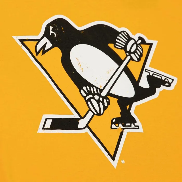 Men039s NHL Mitchell and Ness Distressed Logo Tee Pittsburgh Penguins Men039s NHL Mitchell and Ness Distressed Logo Tee Pittsburgh Penguins
