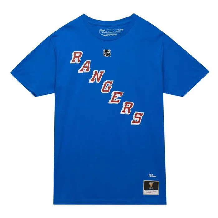 Men039s NHL Mitchell and Ness Name and Number Tee New York Rangers Mike Richter Men039s NHL Mitchell and Ness Name and Number Tee New York Rangers Mike Richter
