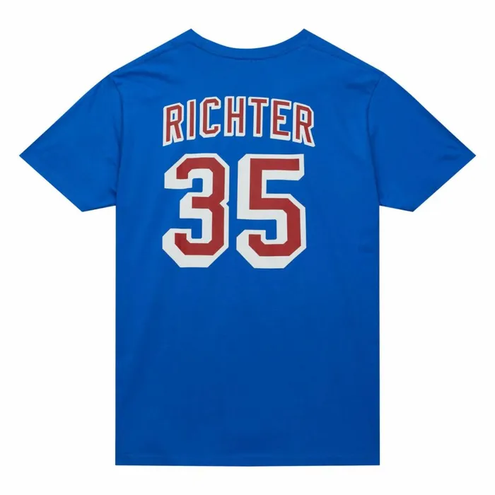 Men039s NHL Mitchell and Ness Name and Number Tee New York Rangers Mike Richter Men039s NHL Mitchell and Ness Name and Number Tee New York Rangers Mike Richter