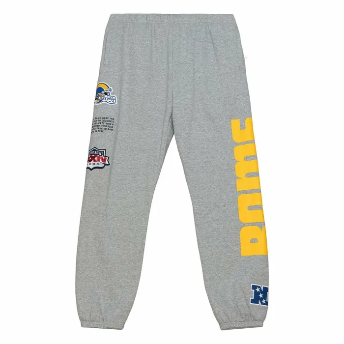 Men039s Pants Mitchell and Ness Team Origins Fleece Pant Los Angeles Rams