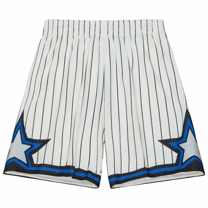 Men039s Shorts Mitchell and Ness Cream Swingman Shorts Orlando Magic 1993