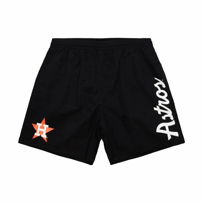 Men039s Shorts Mitchell and Ness Team Essentials Nylon Shorts Houston Astros