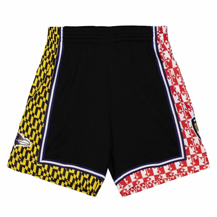 Men039s Shorts Mitchell and Ness Team ID Mesh Shorts Baltimore Ravens