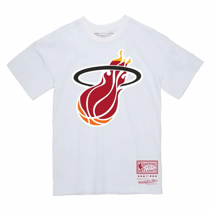 Men039s TShirts and Tops Mitchell and Ness Basic Logo 2 Tee Miami Heat