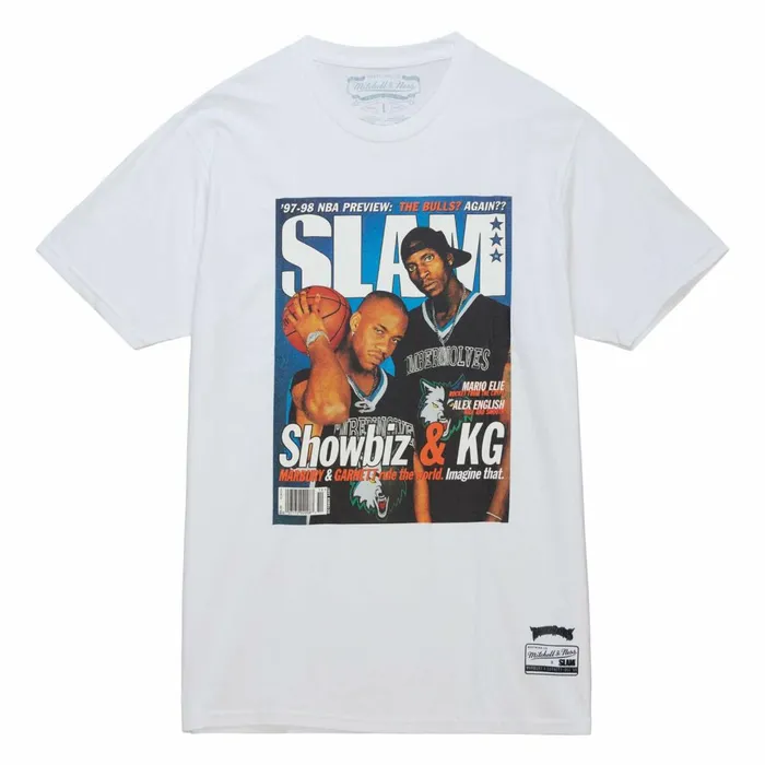 Men039s TShirts and Tops Mitchell and Ness Slam Cover Minnesota Timberwolves