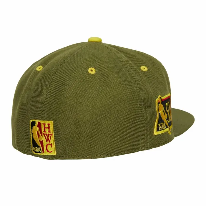 Men039sWomen039s Fitted 163 Styles Mitchell and Ness Dusty Olive Fitted HWC Golden State Warriors Men039sWomen039s Fitted 163 Styles Mitchell and Ness Dusty Olive Fitted HWC Golden State Warriors