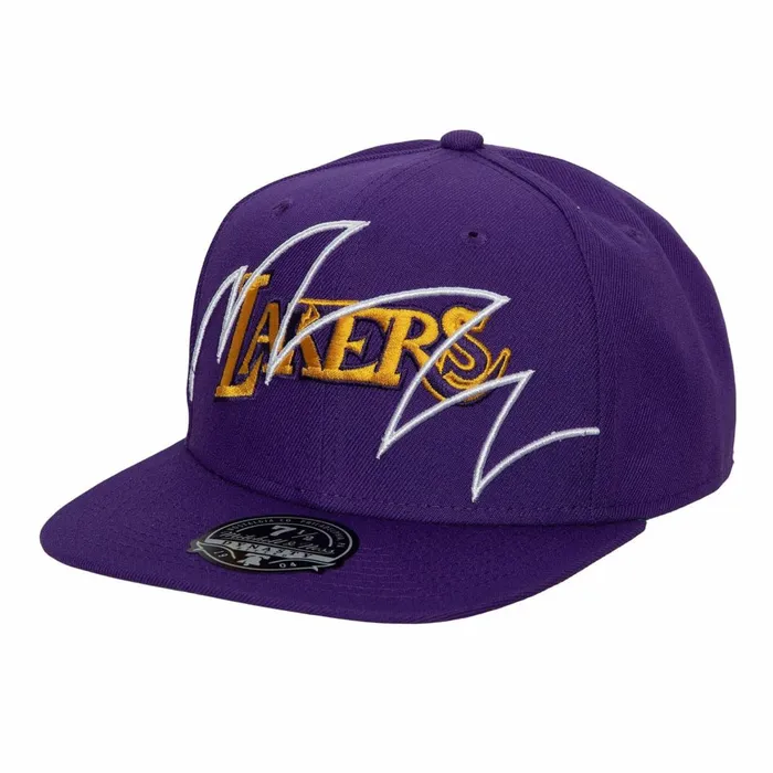 Men039sWomen039s Fitted 163 Styles Mitchell and Ness Shark Bite Fitted HWC Hat Los Angeles Lakers Men039sWomen039s Fitted 163 Styles Mitchell and Ness Shark Bite Fitted HWC Hat Los Angeles Lakers