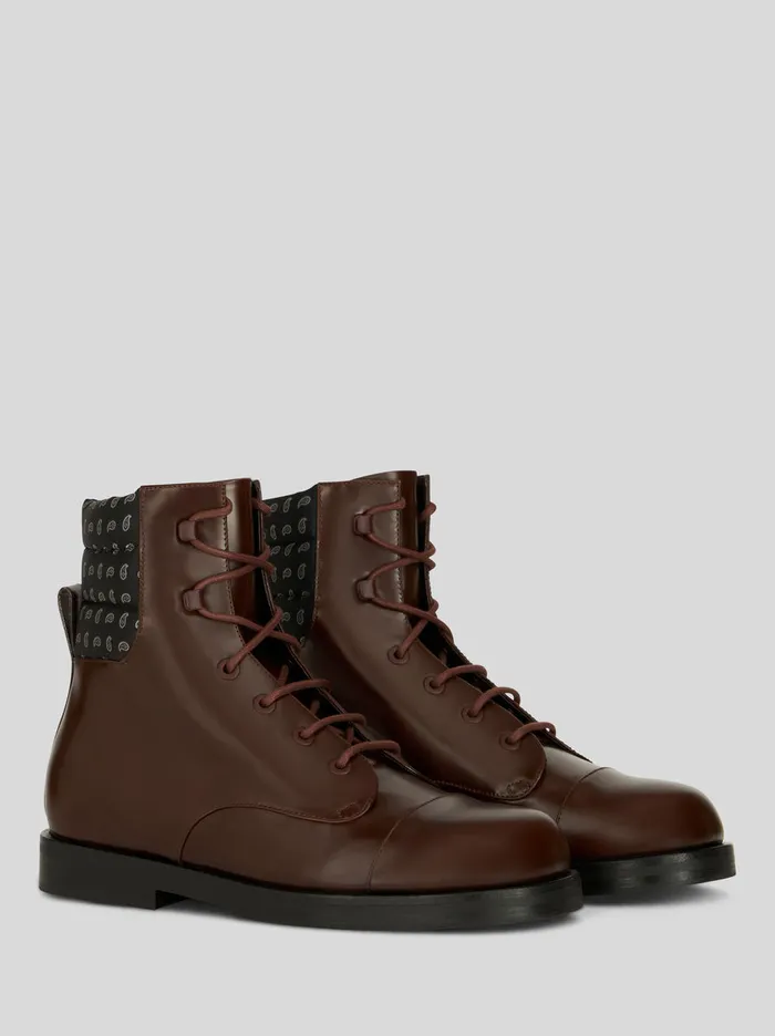 Men Ankle Boots With Paisley Details Etro Boots