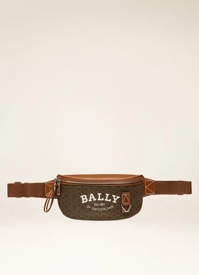 Men Bally Belt Bags Chatey 8211 TPU Bum Bag In Brown