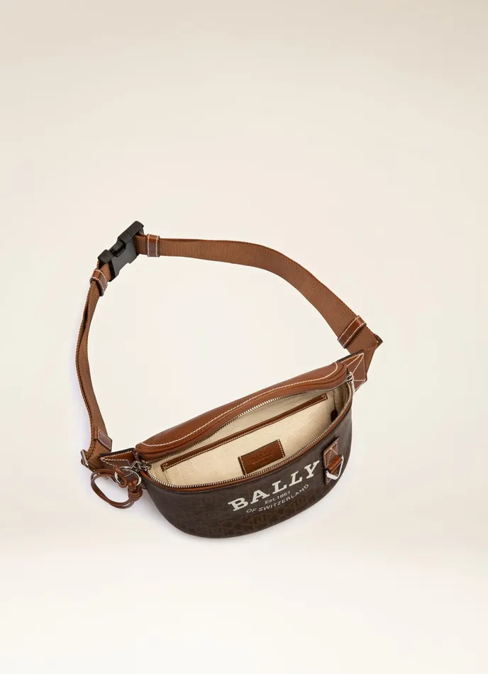 Men Bally Belt Bags Chatey 8211 TPU Bum Bag In Brown