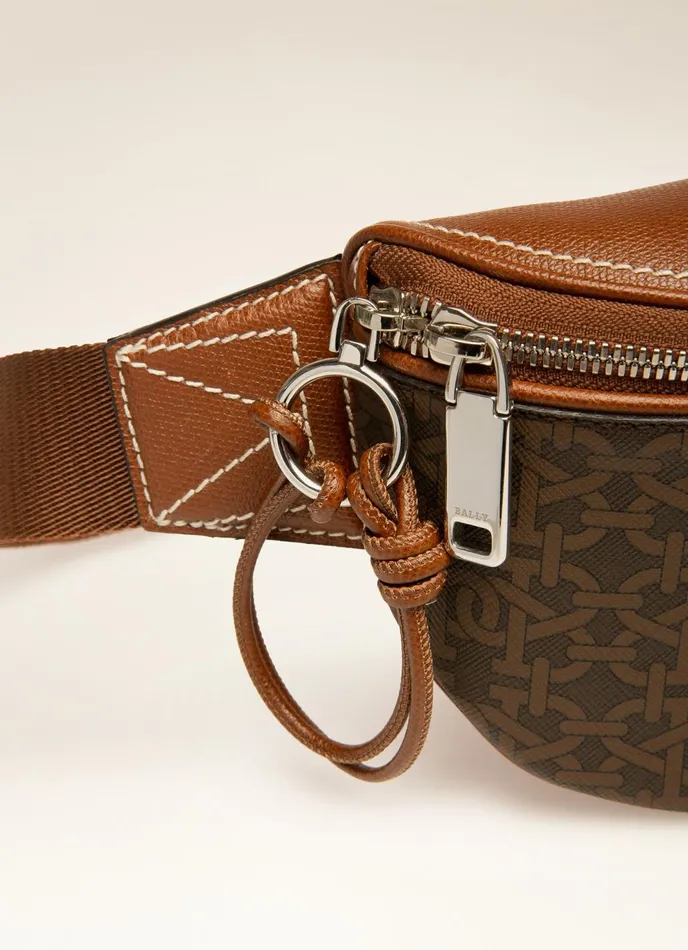 Men Bally Belt Bags Chatey 8211 TPU Bum Bag In Brown