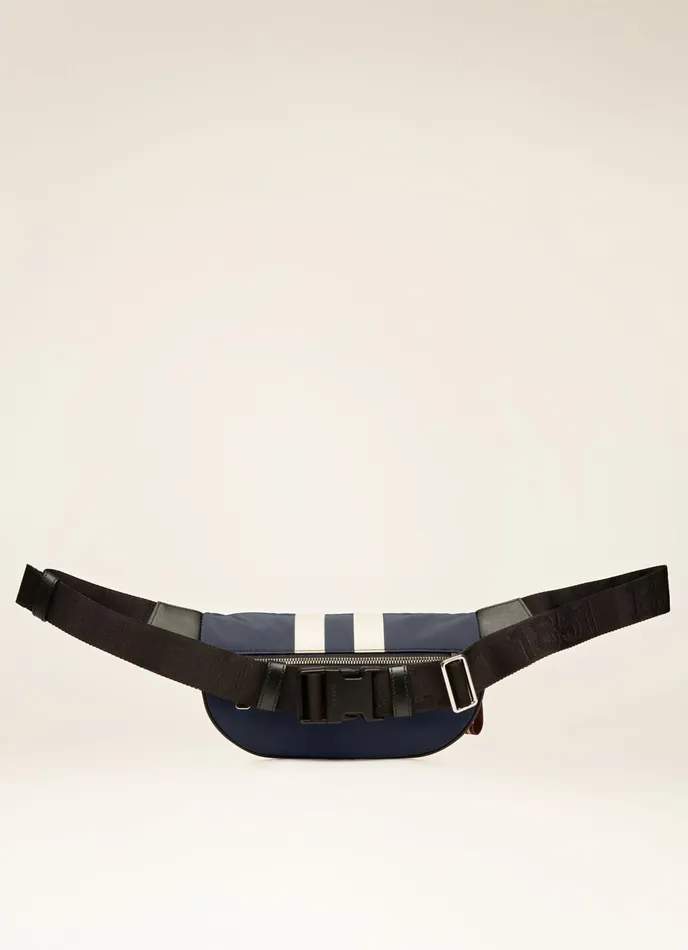 Men Bally Belt Bags Flynos 8211 Nylon Bum Bag In Navy