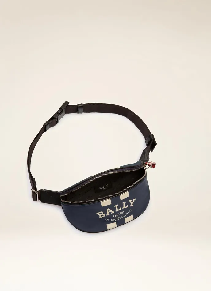Men Bally Belt Bags Flynos 8211 Nylon Bum Bag In Navy