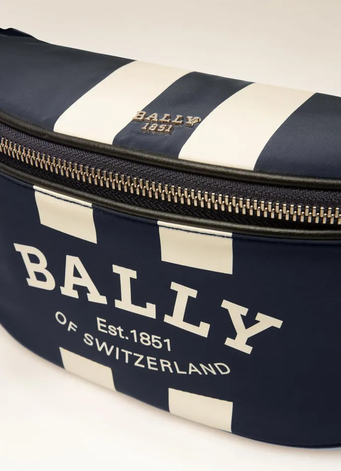 Men Bally Belt Bags Flynos 8211 Nylon Bum Bag In Navy