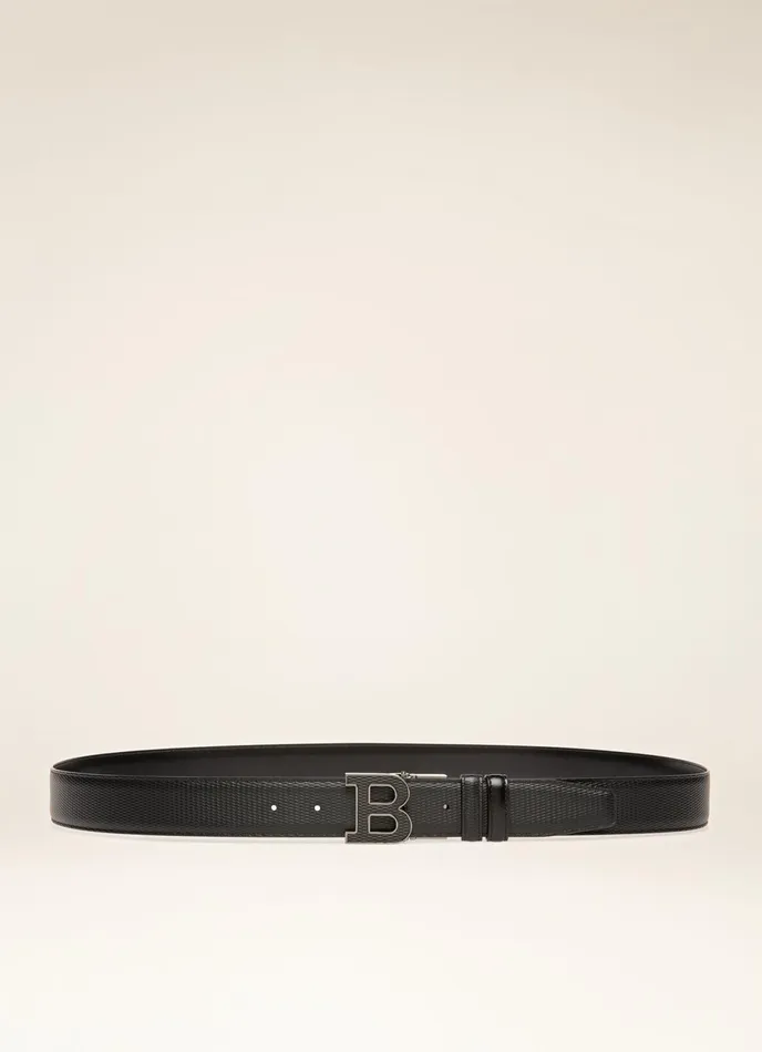 Men Bally Belts B Buckle 8211 Leather 35mm Belt In Black