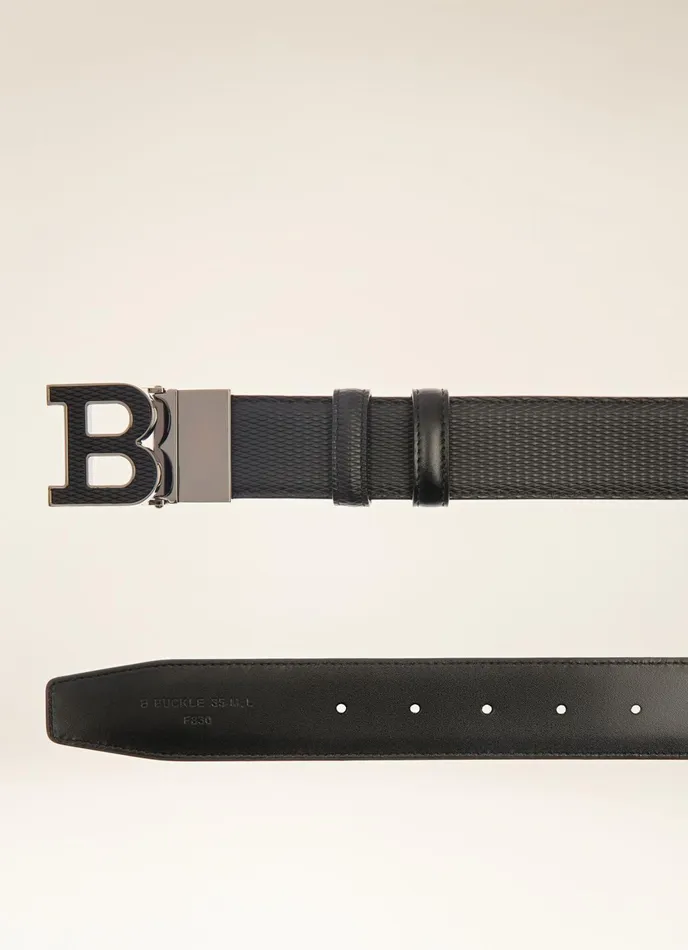 Men Bally Belts B Buckle 8211 Leather 35mm Belt In Black
