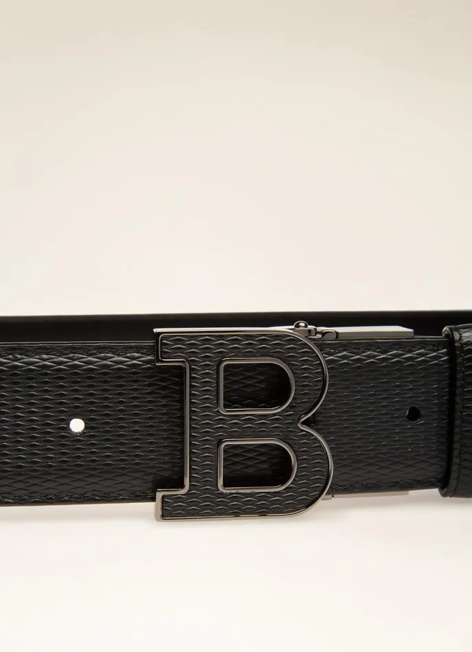 Men Bally Belts B Buckle 8211 Leather 35mm Belt In Black