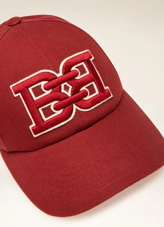 Men Bally Gloves And Hats BChain Cap 8211 Cotton Accessory In Bally Red
