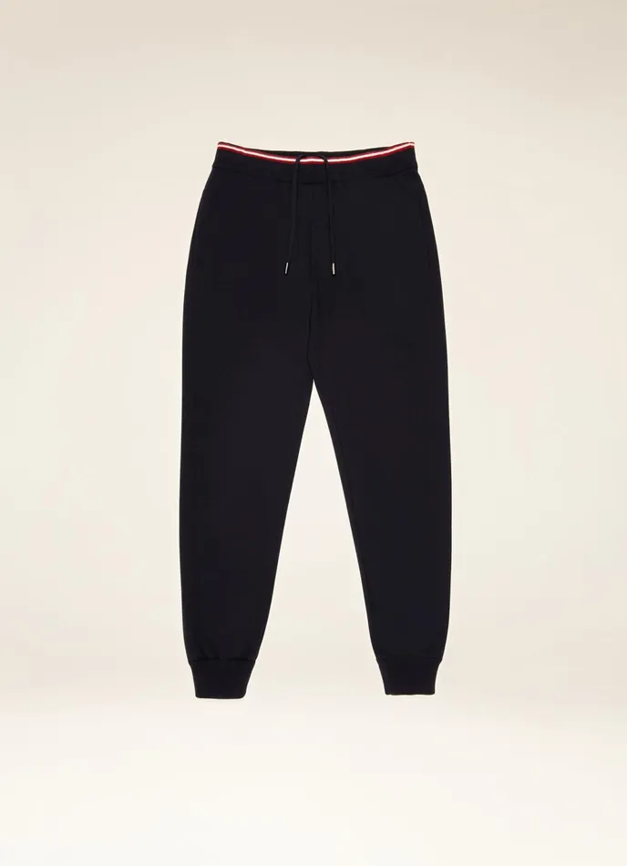 Men Bally Knitwear Bally Stripe Sweatpants 8211 Merino Wool Bottoms In Navy