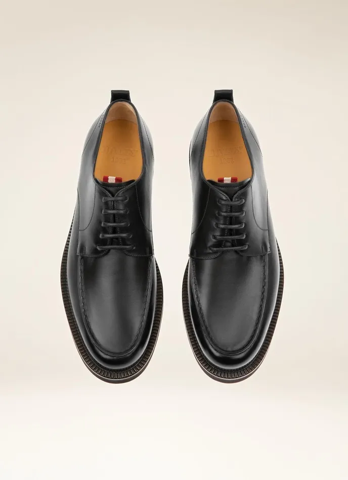 Men Bally LaceUps And Monks Norber 8211 Leather Derby Shoes In Black