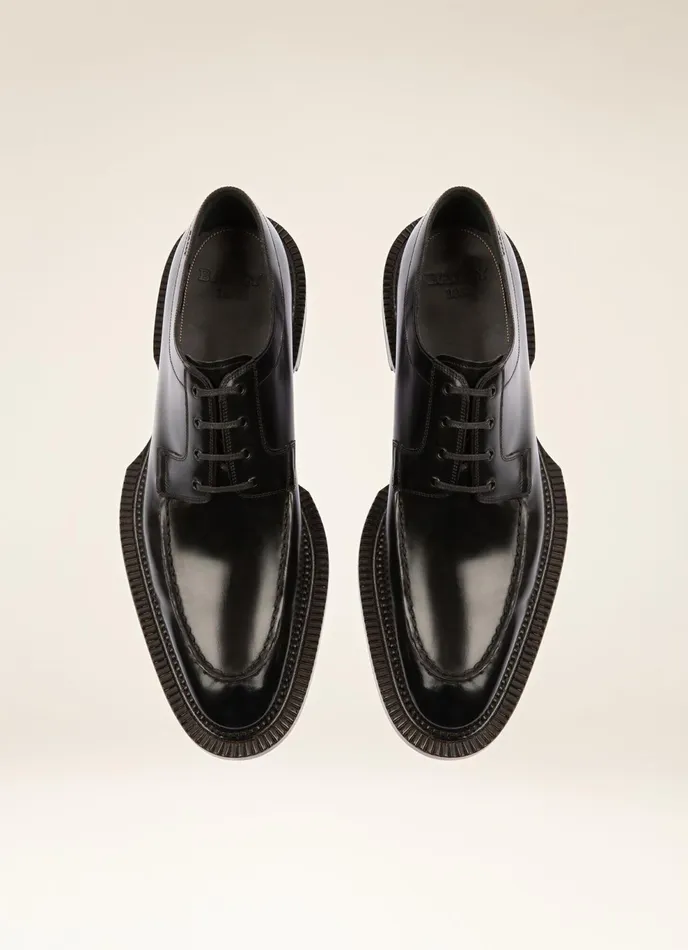 Men Bally LaceUps And Monks Ruben 8211 Leather Derby Shoes In Black