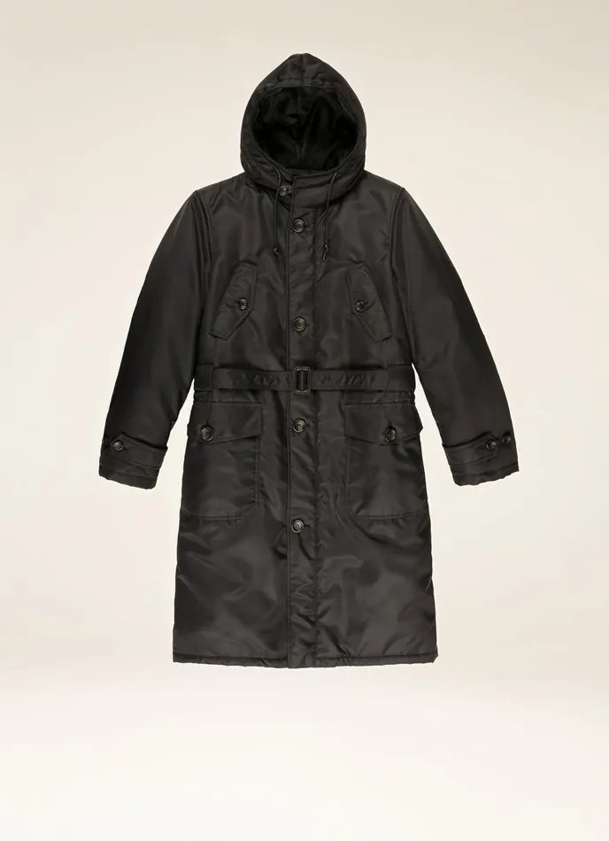 Men Bally Outerwear Belted Parka 8211 Nylon Outerwear In Black