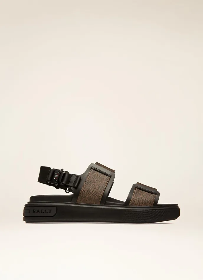 Men Bally Sandals And Slides Jaron 8211 TPU Sandals In Brown