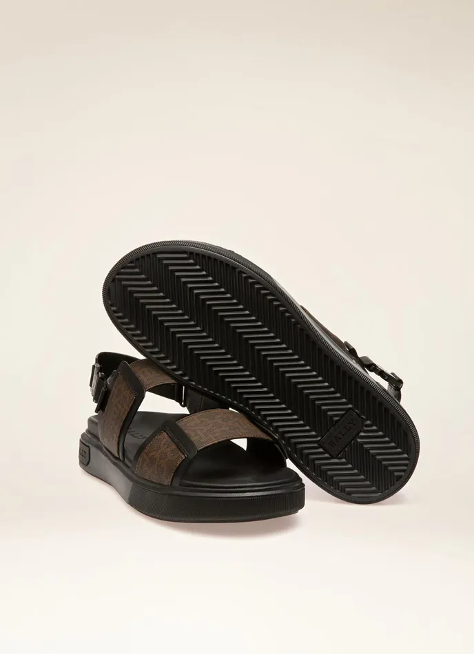 Men Bally Sandals And Slides Jaron 8211 TPU Sandals In Brown