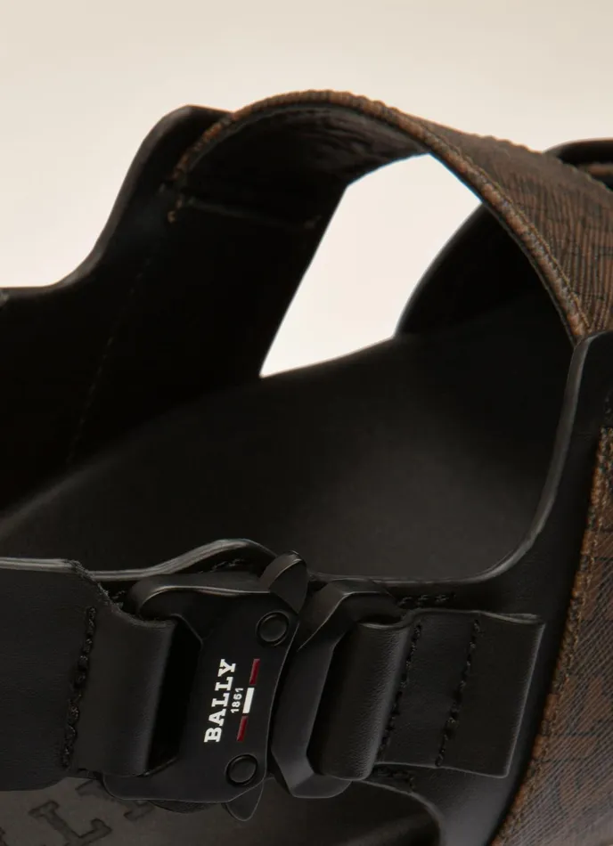 Men Bally Sandals And Slides Jaron 8211 TPU Sandals In Brown