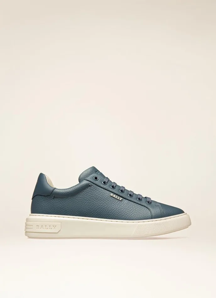 Men Bally Sneakers Miky 8211 Leather Sneakers In Blue
