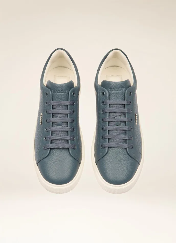 Men Bally Sneakers Miky 8211 Leather Sneakers In Blue