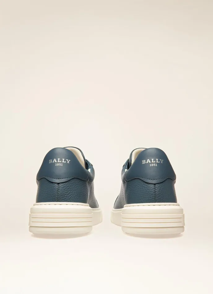 Men Bally Sneakers Miky 8211 Leather Sneakers In Blue