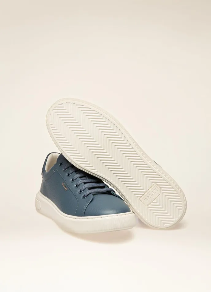 Men Bally Sneakers Miky 8211 Leather Sneakers In Blue