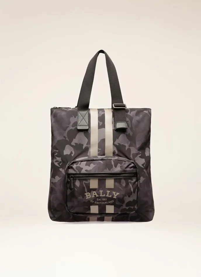Men Bally Tote Bags Fallie 8211 Nylon Tote In Black