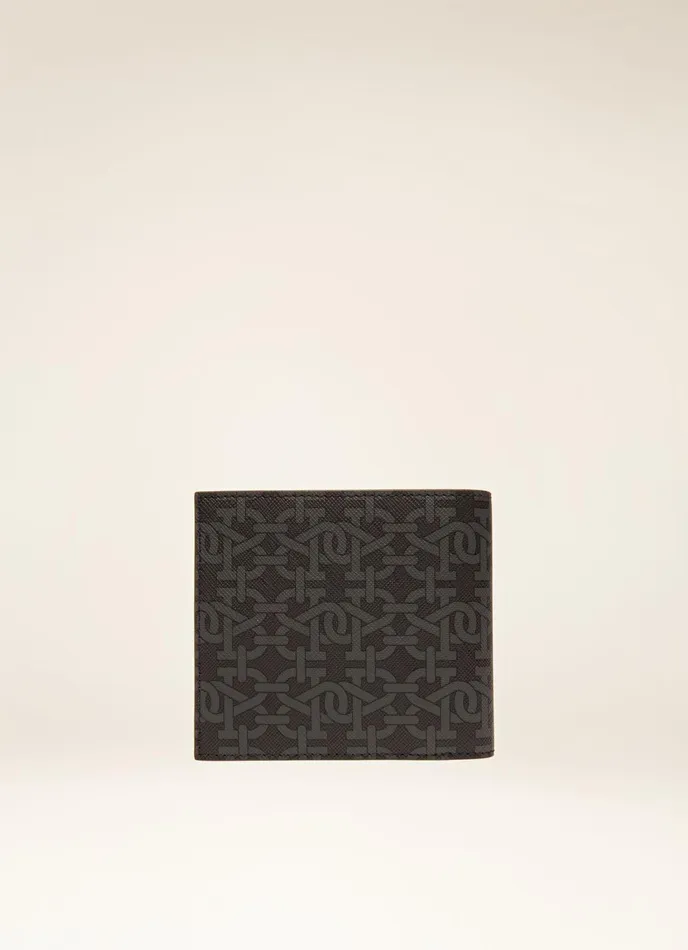 Men Bally Wallets Brasai 8211 TPU and Leather Wallet In Grey and Black