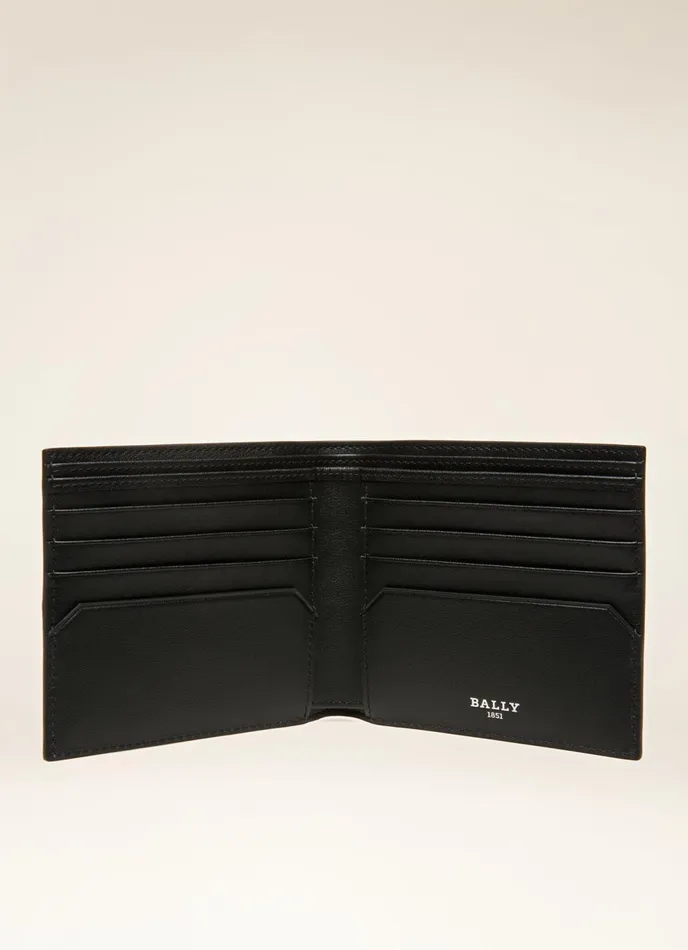 Men Bally Wallets Brasai 8211 TPU and Leather Wallet In Grey and Black