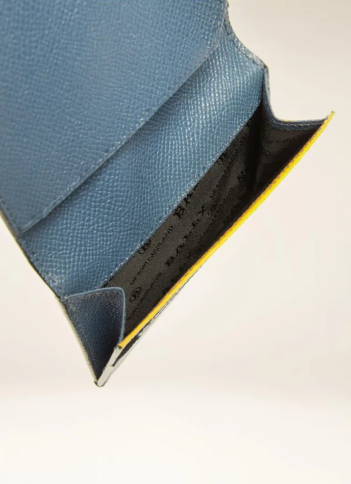 Men Bally Wallets Byrek 8211 Leather Card Holder In Blue