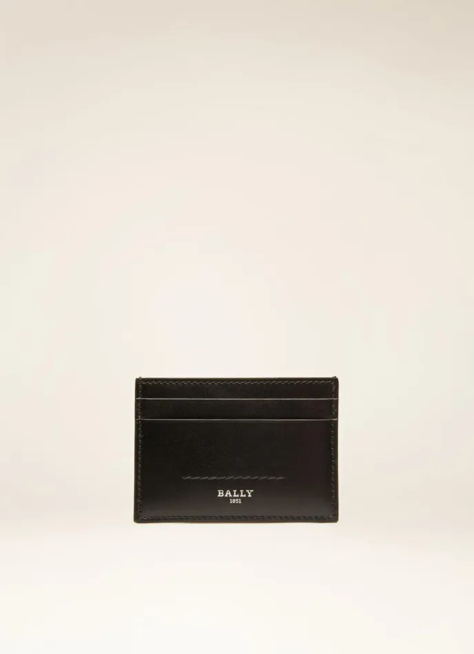 Men Bally Wallets Schar 8211 Leather Card Holder In Black