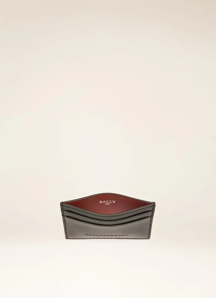 Men Bally Wallets Schar 8211 Leather Card Holder In Black