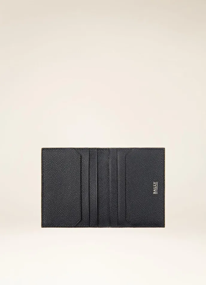 Men Bally Wallets Talder 8211 Leather Card Holder In New Blue