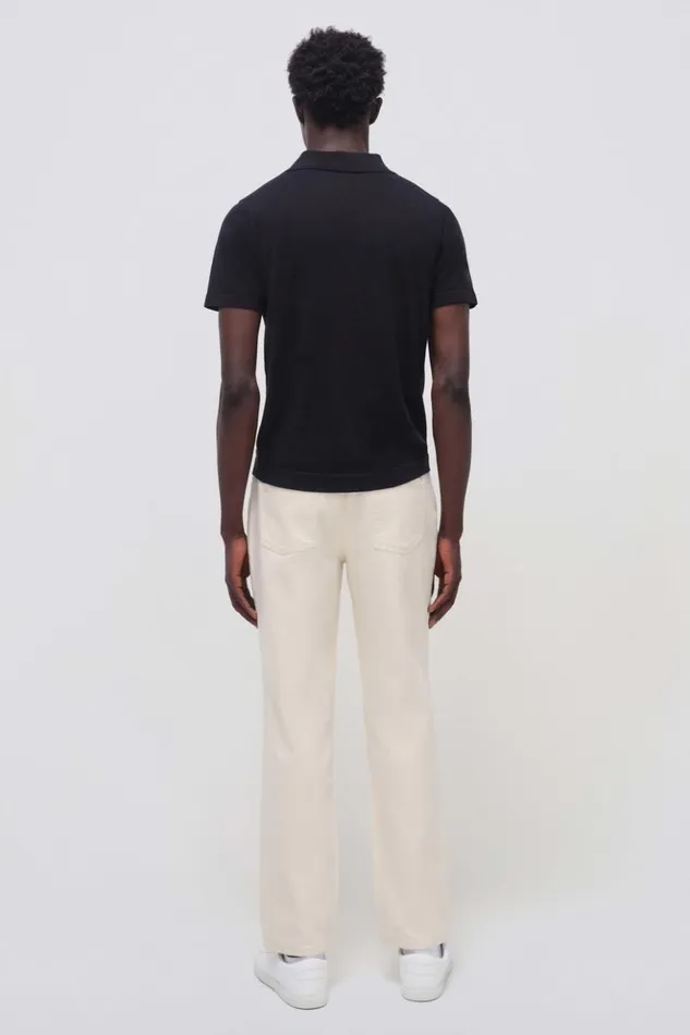 Men Barron Polo Black Jonathan Simkhai Knitwear