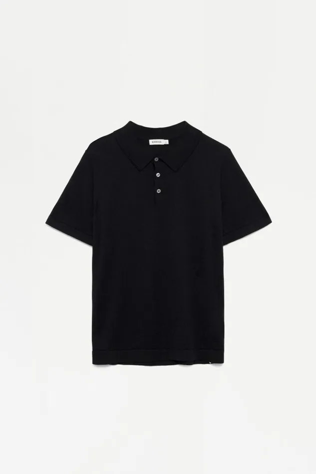 Men Barron Polo Black Jonathan Simkhai Knitwear