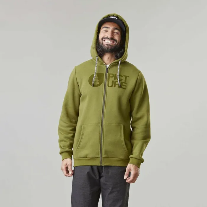 Men BASEMENT FLOCK ZIP HOODIE Picture Organic Clothing Sweats and Hoodies