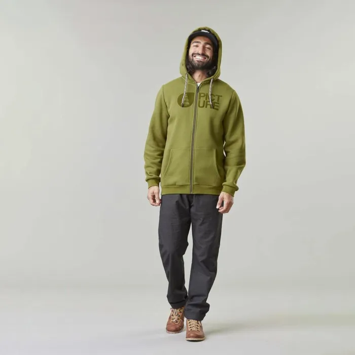 Men BASEMENT FLOCK ZIP HOODIE Picture Organic Clothing Sweats and Hoodies