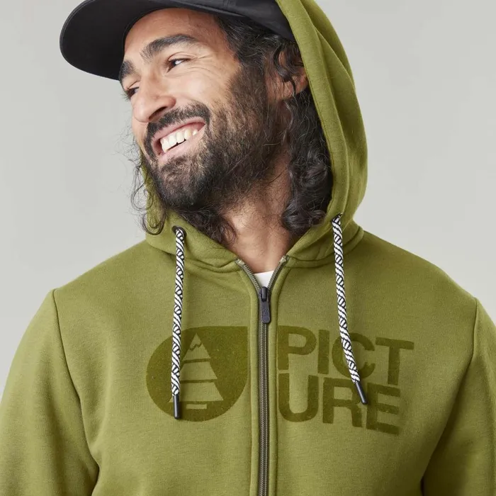 Men BASEMENT FLOCK ZIP HOODIE Picture Organic Clothing Sweats and Hoodies
