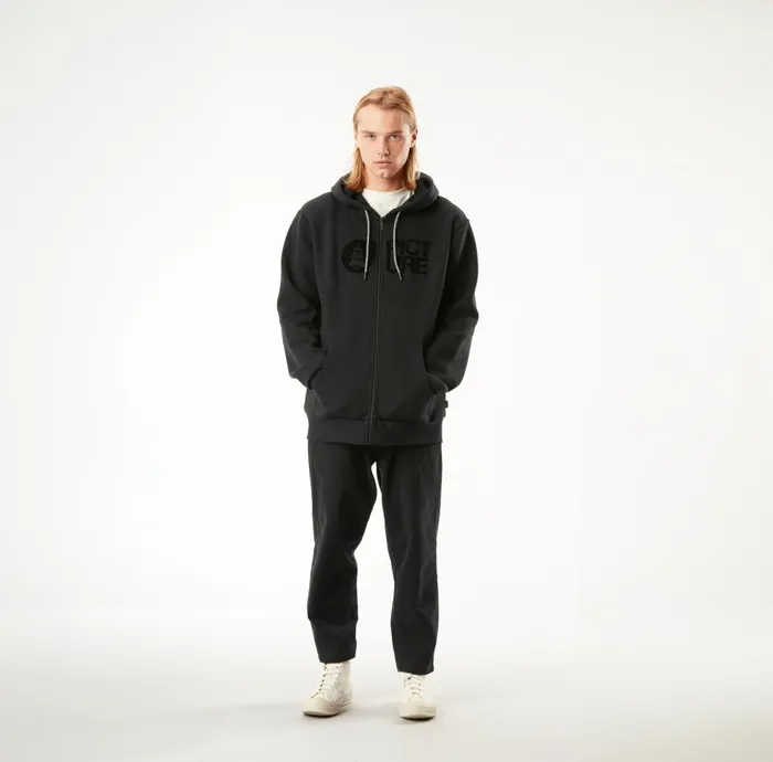 Men BASEMENT FLOCK ZIP HOODIE Picture Organic Clothing Sweats and Hoodies