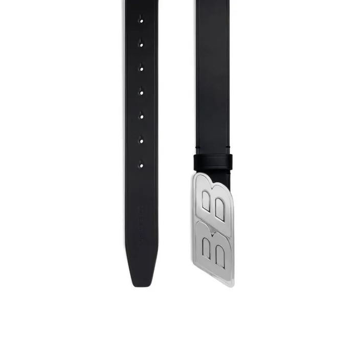 Men Belts Balenciaga Moto Logo Belt In Black