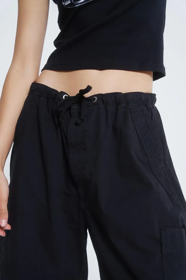 Men Black Oversized Cargo Shorts Jaded London Shorts and Jorts