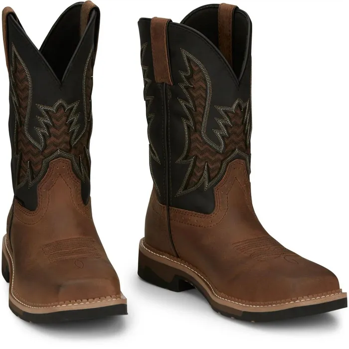 MEN Bolt 11034 Nano Comp Toe Pecan Justin Boots Work