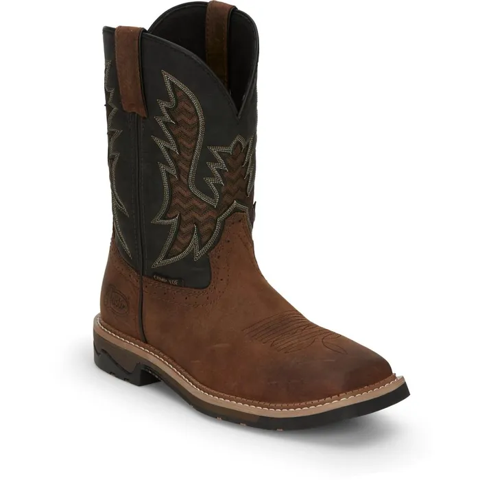 MEN Bolt 11034 Nano Comp Toe Pecan Justin Boots Work